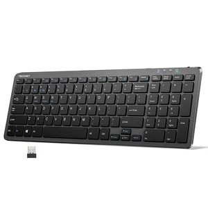 Wireless Bluetooth Keyboard Rechargeable - Ultra Slim 2.4G+BT Keyboard with N... - Picture 1 of 8