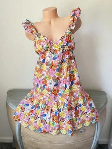 Mini Vestido Big Water Blue Sky S XS Sin Mangas Ajuste Acampanado V Jr’s Floral Flutter 2 - Imagen 1 de 12