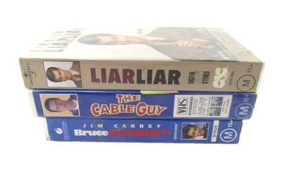 Jim Carrey VHS Bundle Liar Liar-The Cable Guy-Bruce Almighty M15+ PAL Classics - image 1 of 4