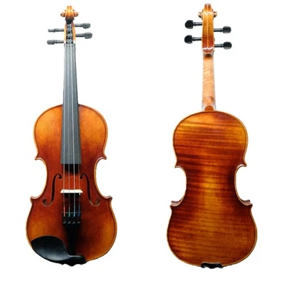 Handmade 1/4 Violin Outfit–European Wood, One Piece Back, Rich Tone, Case &Bow - Image 1 of 4
