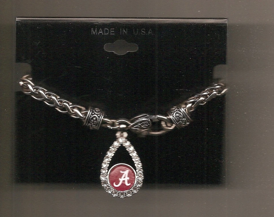 Brazalete de cristal con logotipo de marea carmesí de Alabama moda brazalete de palanca trenzado nuevo Foto 1 de 1