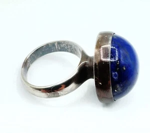 Georg Jensen Vintage Modernist Lapis Lazuli Dome Ring Size 5.75 Sterling Silver  - Picture 1 of 7
