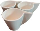 Villeroy & Boch 1748 White New Wave Coffee Cups Set of 3 Mugs 12 oz Germany