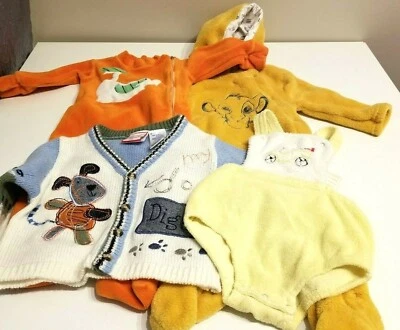 Baby Boys Vintage Clothing Lot Of 4 All in Good Cond. Lion King Romper 1 Piece's - Image 1 of 4
