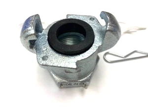 1" NPT FEMALE UNIVERSAL COUPLER WATER COUPLER FITTING ZINC W/ COTTER PIN - Picture 1 of 8