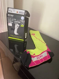 Compression Socks Womens CEP Hawaii Lime/Pink Size IV BNIB - Picture 1 of 4