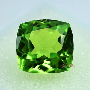 10 Ct Natural Green Peridot Cushion Cut AAA Quality Certified Loose Gemstones - Picture 1 of 7
