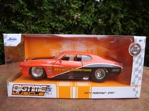 Pontiac GTO Die Cast 1971 Bigtime Muscle Mickey Thompson escala 1:24 - Jada nuevo en caja - Imagen 1 de 11