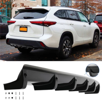 For Toyota Highlander Gloss Black Car Rear Bumper Diffuser Lip Spoiler Splitter - Image 1 of 4