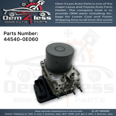 Toyota Highlander ABS conjunto de freio antibloqueio 2014, 2015, 2016 fabricante de equipamento original 44540-0e060 - Imagem 1 de 4