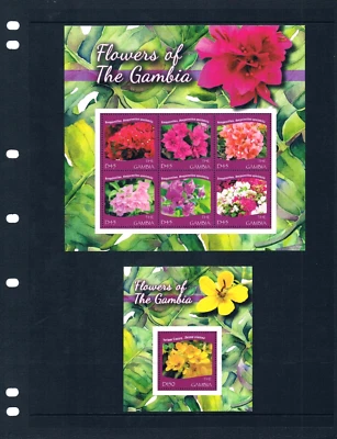 Valor Scott de $31,50 - 2016 flores GAMBIA 3 s/s África Occidental CV MNH NH UMM Foto 1 de 4