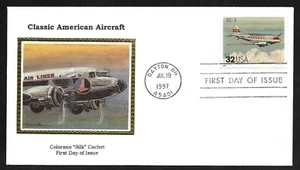 #3142q 32c Classic American Aircraft -DC-3- Colorano "Silk" FDC - Bild 1 von 2