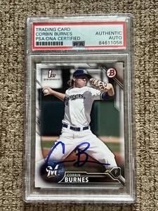 2016 Bowman Draft Corbin Burnes Signed PSA/DNA Auto #BD-89 Arizona Diamondbacks - Picture 1 of 2
