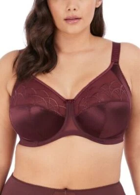 Elomi Cate UW Full Cup Banded Bra #4030 UK Sizes DD thru K in Raisin NWT $59 - Image 1 of 4