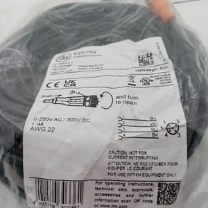 IFM EVC759 ADOGH040MSS0040H04 Cable Length 40M  Female Plug 22 AWG - Picture 1 of 4