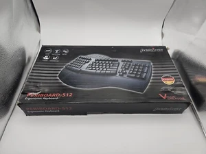 Perixx Periboard-512 Wired Split Ergonomic Keyboard Palm Rest Black - Picture 1 of 3