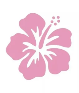 Flor de hibisco hawaiano coche camión vinilo calcomanía isla niña playa parachoques - Imagen 1 de 2