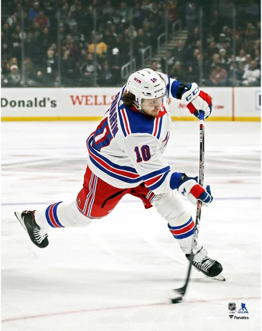 Artemi Panarin New York Rangers Unsigned White Jersey Shooting 11" x 14" Photo Cover