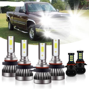 For Chevy Silverado 1500 2500 HD 2004-2006 Combo LED Headlight + Fog Light Bulbs - Picture 1 of 10