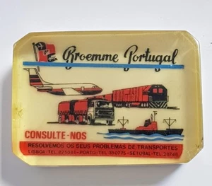 VINTAGE 60er Jahre ACRYL BRIEFBESCHWERER - portugiesische Werbung - Bild 1 von 7
