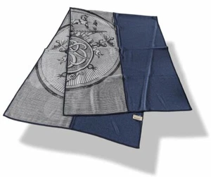 Hermes Men's Blue/Black DOUBLE JEU SUITE ET MANQUE 70% Cashmere Stole, BNWT ! - Picture 1 of 7