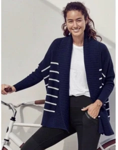 Athleta Navy Oversized Peaceful Wrap Chunky Cardigan Sweater Size XS - Picture 1 of 9