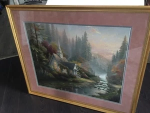 AUTHENTIC THOMAS KINKADE -THE FOREST CHAPEL  2 Ed With Certificate  - Picture 1 of 18