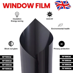 100% Privacy Home Window-Film Blackout Tinting Tint Sticker Bathroom Glass Film - Picture 1 of 21