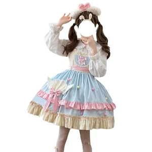 Adorable Princess Dress for Girls Teenager Long Sleeves Swing Party Dress Ruffle - Picture 1 of 8