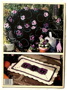 Pansy Romance Crochet Patterns Book 3 - Afghans Rug Doily Bookmark Edging Frame+ - Picture 1 of 4
