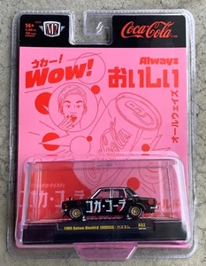 2025 M2 MACHINES COCA-COLA 1969 DATSUN BLUEBIRD 1600SSS- A52 Black/Decorative - Picture 1 of 6
