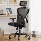 Ergonomic Office Chair Desk Chair With 2'' Adjustable Lumbar Support Headrest