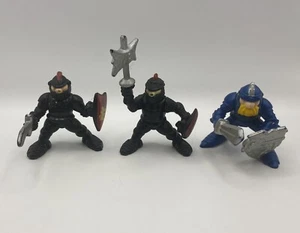 Lote de figuras Fisher Price Great Adventures Castle Knight negro azul 1994 vintage - Imagen 1 de 7