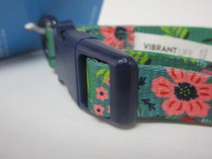 Vibrant Life verstellbares Hundehalsband Medium grün Dschungel Blumendruck 14"-20" Hals - Bild 1 von 5