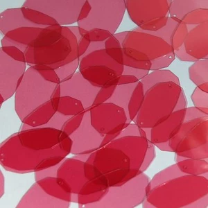 "Lentejas transparentes brillantes de 1,25" rosa rosa rosa brillante - Imagen 1 de 2