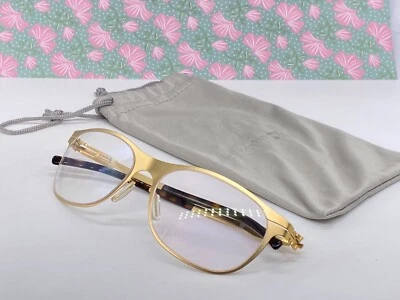IC! Monturas de gafas Berlin para mujer doradas albaricoque ojo de gato medianas + bolsa para gafas Foto 1 de 4