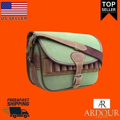 ARDOUR CRAFTS Slingshot pouch to store Ammo Shotgun Clay Bag 120+ and 150+ Cartridges Holder