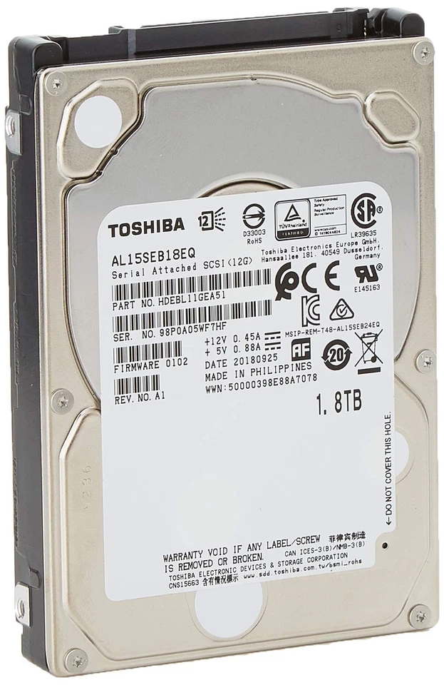Toshiba AL15SEB18EQ 1 8TB 10500 RPM 128 MB 2.5 SAS D