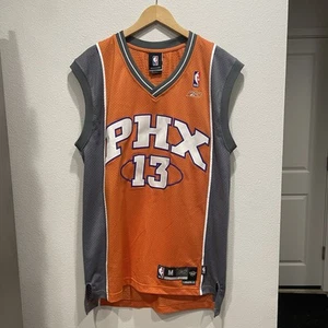 Phoenix Suns NBA Steve Nash #13 Jersey Y2K VTG Reebok Authentics Orange Gray MED - Picture 1 of 11