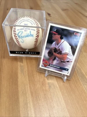 Béisbol autografiado firmado por Ryan Klesko con estuche y tarjeta Foto 1 de 2