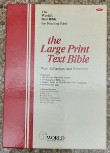 Holy Bible The Revised Standard Version Large Print Edition - Black Leather - Picture 1 of 6
