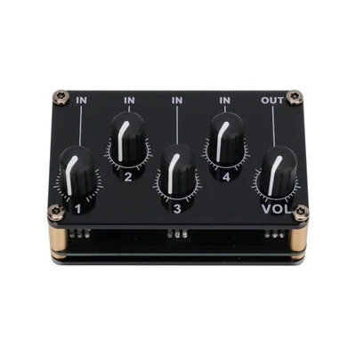Stereo Audio Mixer With 4x 3.5mm input interfaces and 1x 3.5mm output interface - Image 1 of 4