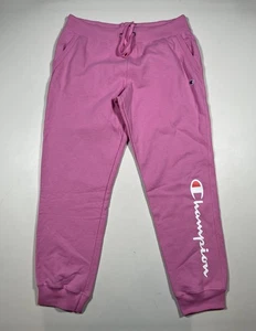 Champion Jogginghose Damen XL Pink Powerblend Joggers Schriftzug Logo Bündchen GF478 - Bild 1 von 7
