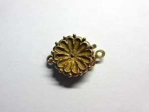Vintage Hallmarked SOLID 9ct GOLD SLIDER CLASP for use with a NECKLACE, Flower - Picture 1 of 5