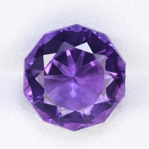 4.12 Ct Supreme Round 10.7 x 10.4 MM 100% Natural Purple Blue Bolivia Amethyst - Picture 1 of 8