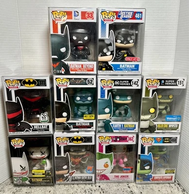 x10 Funko Pop! Vinyl: DC Universe Batman Joker Lot Hellbat Earth 1 52 33 468 381 - Image 1 of 4