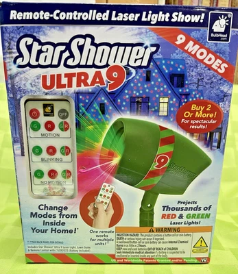 Star Shower Ultra 9 Outdoor Holiday Laser Light Show AS-SEEN-ON-TV, New 9 Modes - Image 1 of 4
