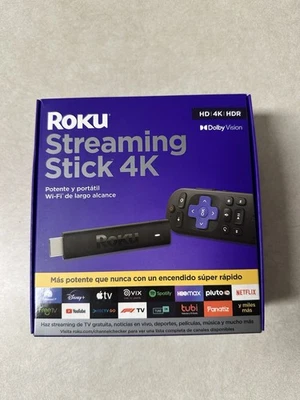 Roku Streaming Stick 4K HDR 3820MX Media Streamer Voice Remote MEXICAN/ENGLISH - Image 1 of 4