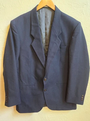 Chaqueta de Traje Cellini para Hombres 40R Azul Marino Forrada Mezcla de Lana Hecha en EE. UU. Foto 1 de 4