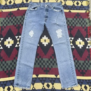 Jeans Levi's 501 XX W34L34 de pierna recta desgastados vintage años 90 hechos en EE. UU. - Imagen 1 de 9